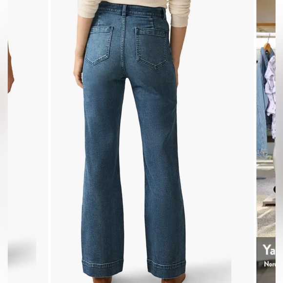 Faherty Stretch Terry Wide Leg Jeans 28 - Picture 5 of 5